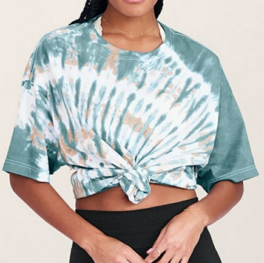PINK VS Tie Dye ONE SIZE Short TEE Tshirt - Picture 5 of 6